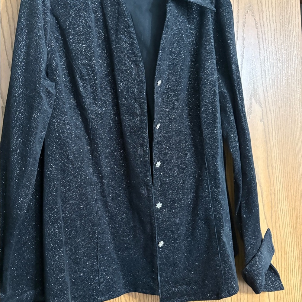 Susan Graver Black Sparkle Jacket